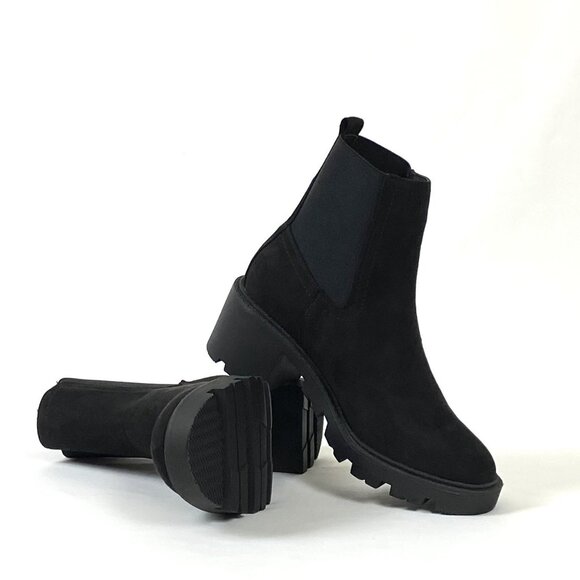 New Topshop Betsy Black Platform Chelsea Unit Ankle Boot 8.5 / 39 - Picture 8 of 12